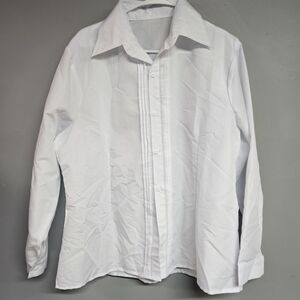 Men's Medium Crisp White Dress Shirt